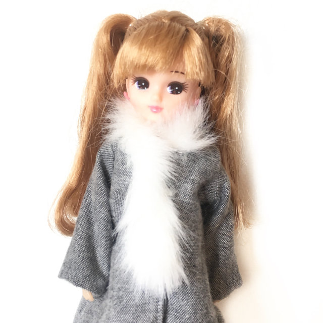 ドール用 くすみピンクのコート リカちゃん ブライス ピュアニーモ バービー洋服 ドール用 くすみピンクのコート リカちゃん ブライス