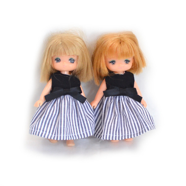 ミキちゃんマキちゃん ストライプのワンピース