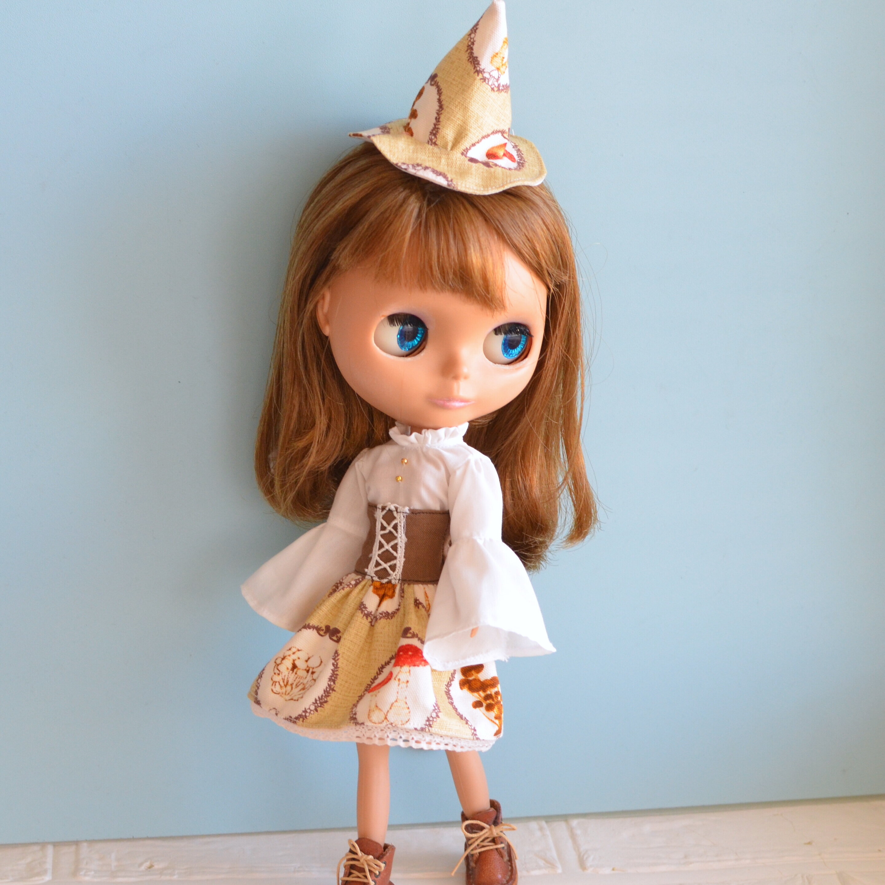 22cmドールサイズ、プーリップサイズのきのこの魔術師セット