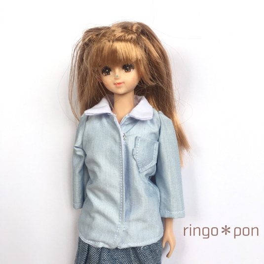 27cmドールの、前開きと後ろ開きのブラウスです♪ : リカちゃん服