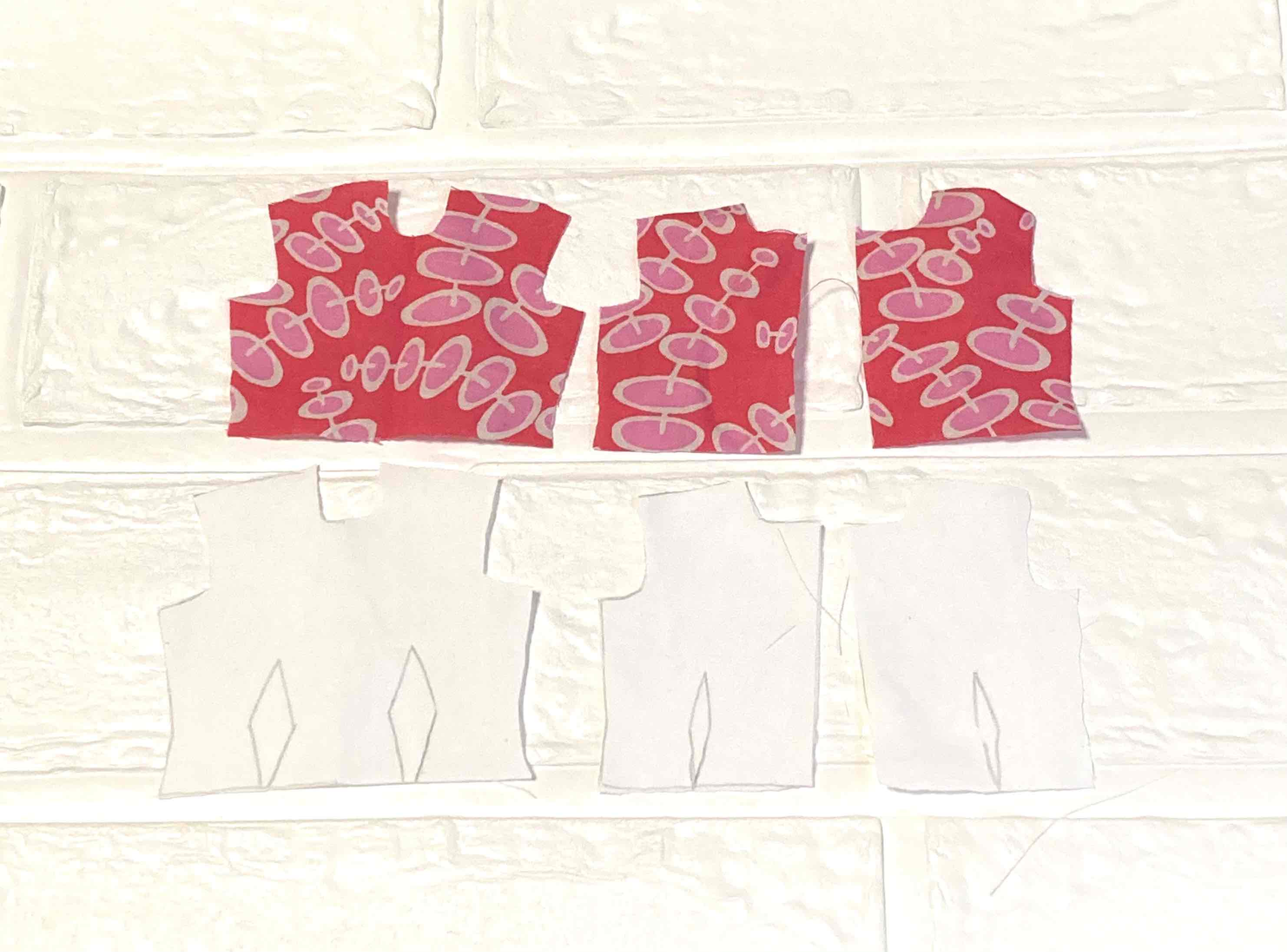 チャイナワンピースを作ろう５ 裁断 身頃と襟を縫う リカちゃん服ハンドメイド りんごぽんのおうち 札幌市