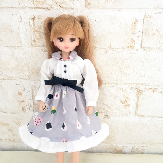 おにぎりさんのワンピース 2着お作りしたら リカちゃん服ハンドメイド りんごぽんのおうち 札幌市