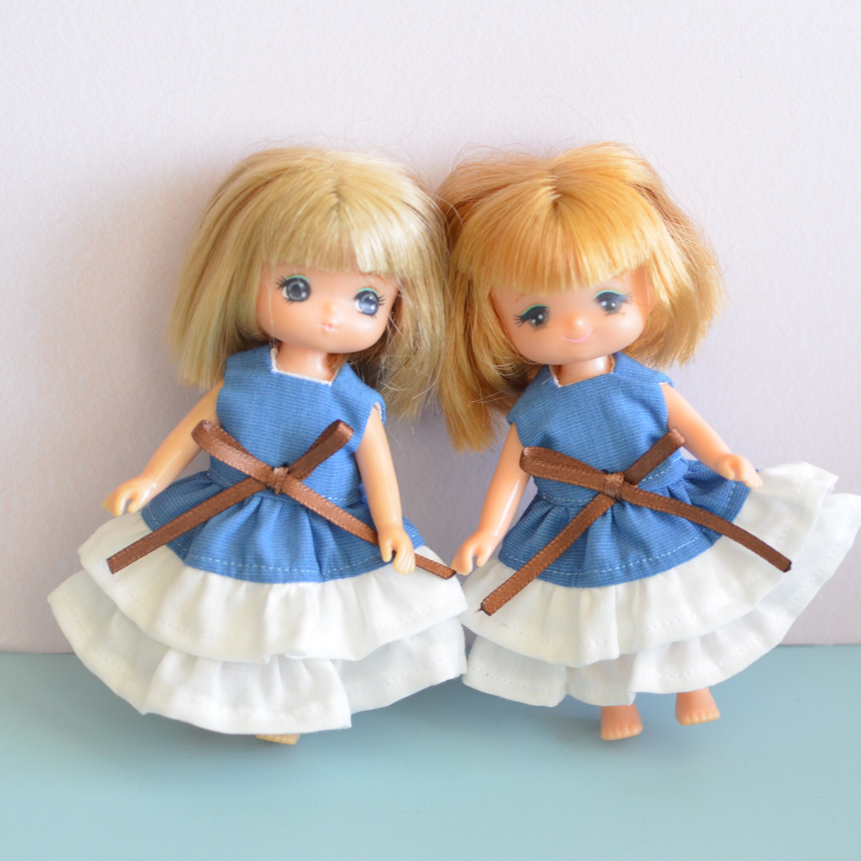 青と白のワンピース/「今月の制作目標」をたててみました : リカ