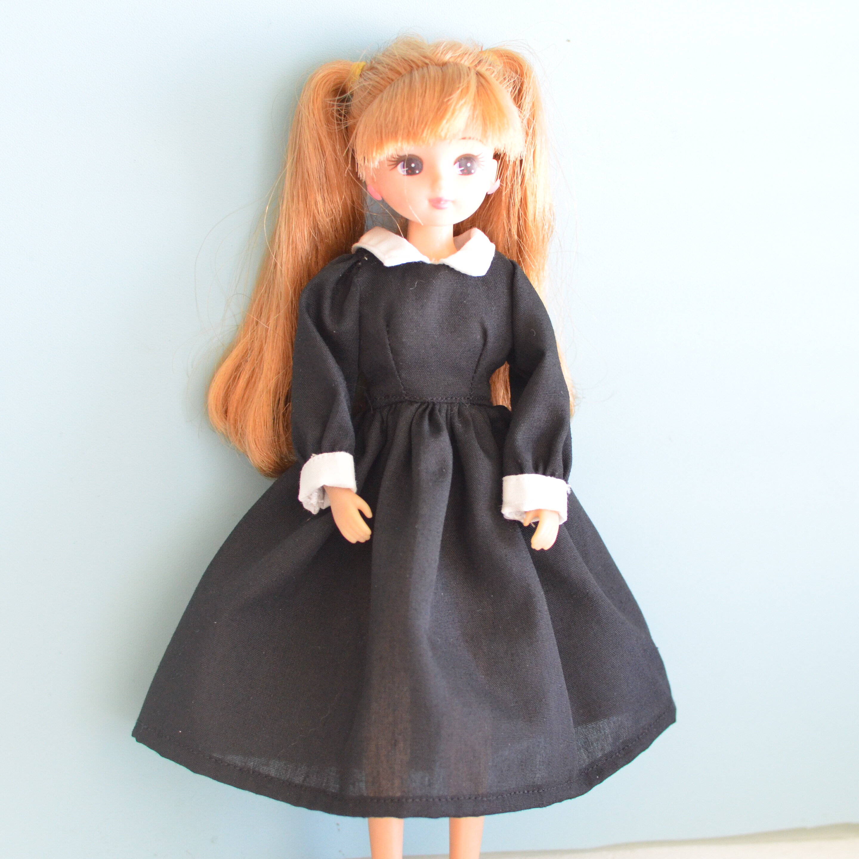 リカちゃん ハンドメイド エプロンワンピースセット A No. 122