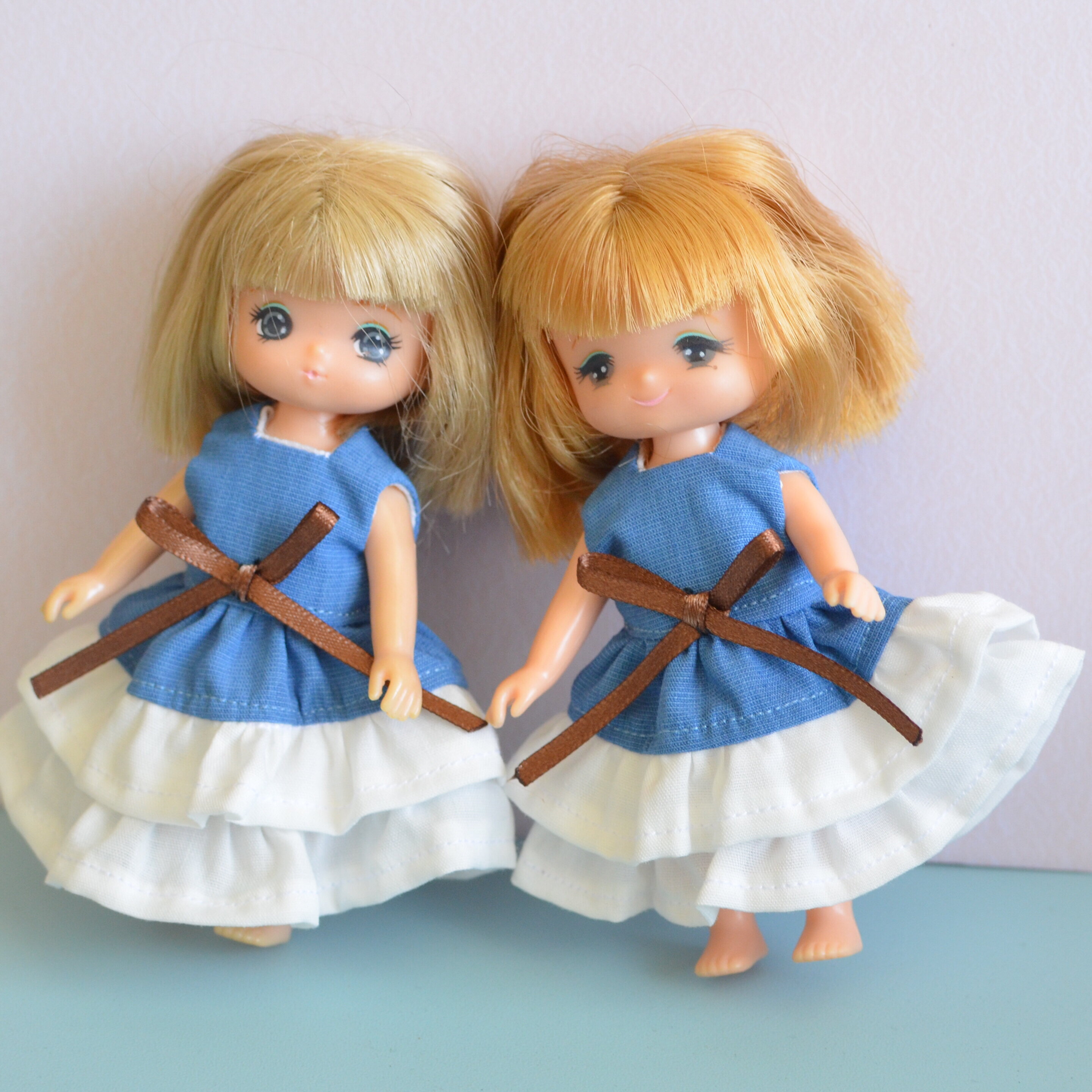 青と白のワンピース/「今月の制作目標」をたててみました : リカちゃん