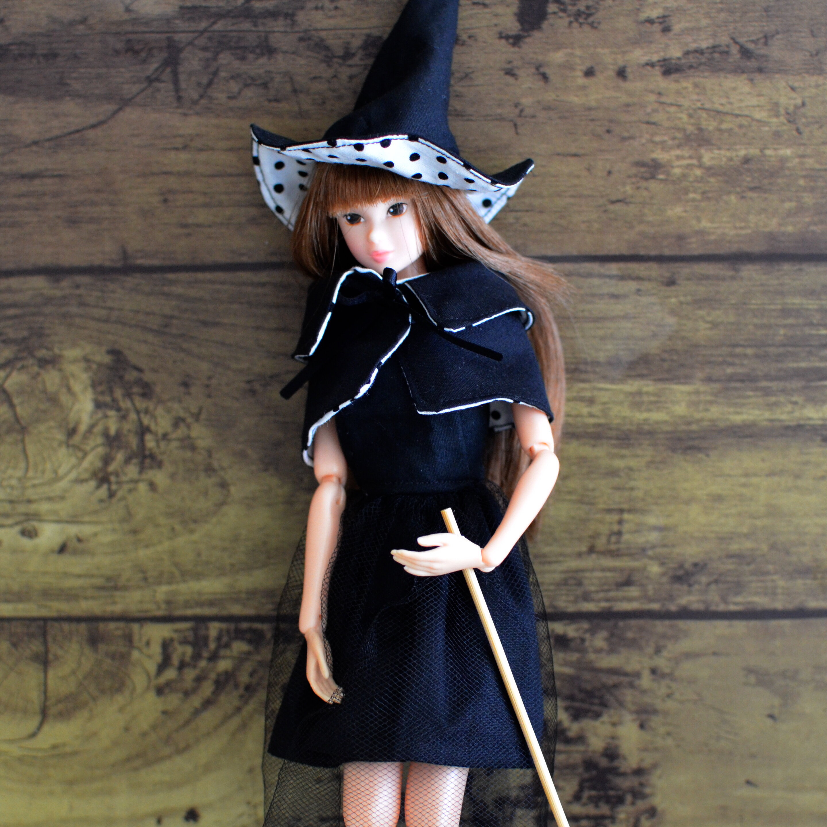 27cmドールサイズの魔女セット : リカちゃん服ハンドメイド
