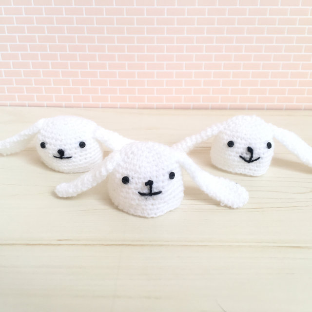のんきなたれ耳うさぎ帽子を3点編みました！ : リカちゃん服