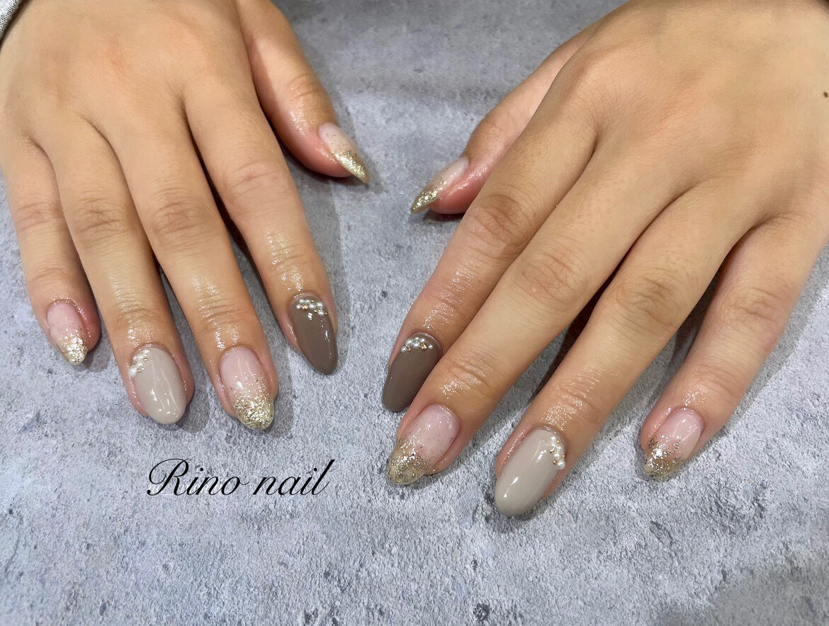 グレージュネイル 大阪梅田のネイルサロン Rino Nail のブログ