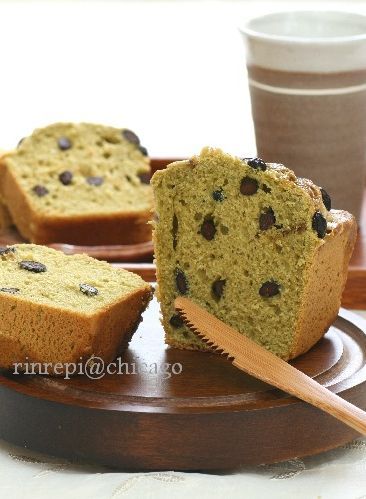 抹茶と黒豆の黒みつおやつパン　ホットケーキミックス～～♪