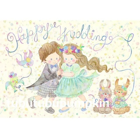 結婚祝いの新作イラスト むーらんるーじゅ