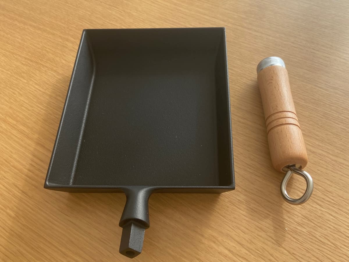 南部鉄器の玉子焼きフライパン