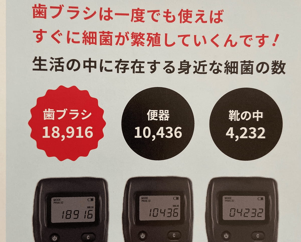 歯ブラシの細菌