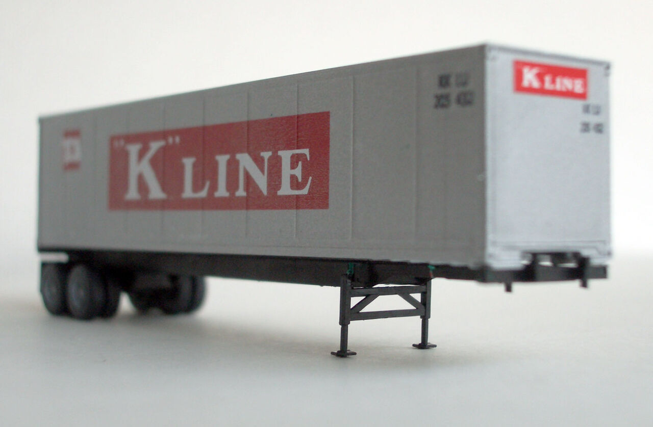 Wheels on Wheels 19 – 40’ “K” LINE Container on chassis : Boxcar Red ...
