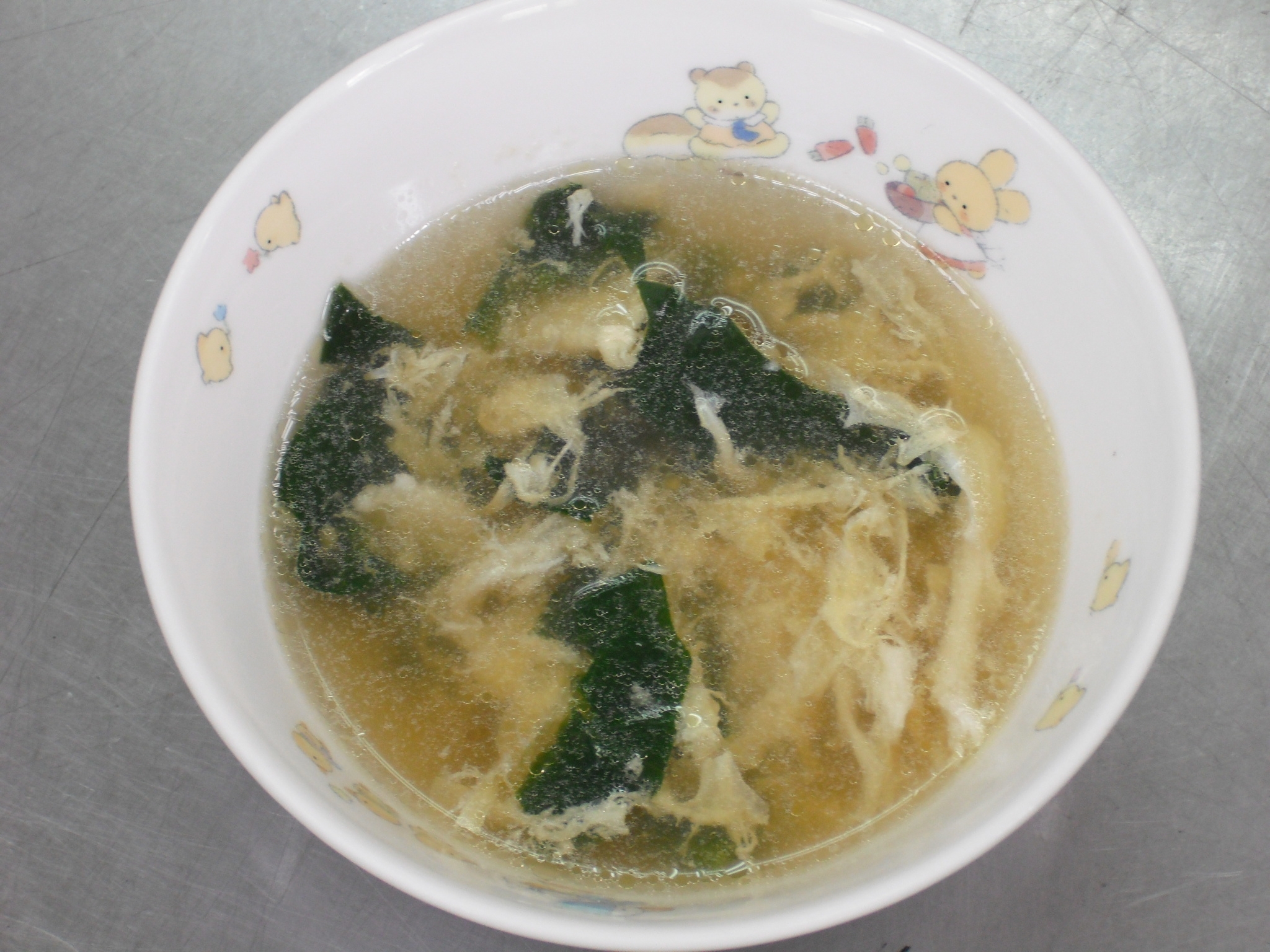 ほうれん草のかき玉スープ 保育所給食のレシピ