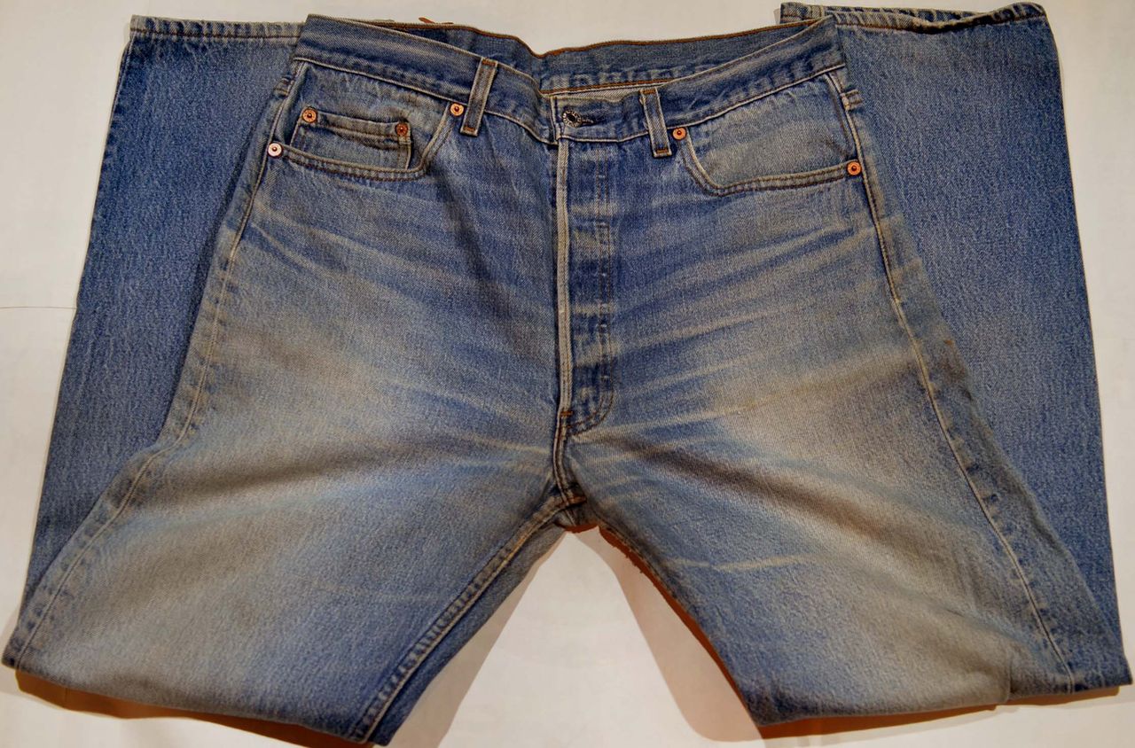 f286/LEVIS501xxU.S.A.製．赤文字オールド ヒゲ！色落ち抜群 