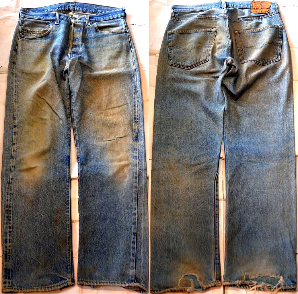 D0/LEVIS501赤耳 ヴィンテージ 激シブペンキ！ゴールデンサイズヒゲ！