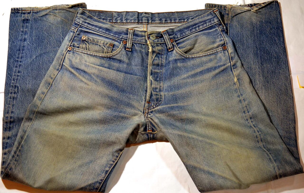 t213/LEVIS501 66後期 ヴィンテージ激ヒゲ ハチノス 色落ちスペシャル