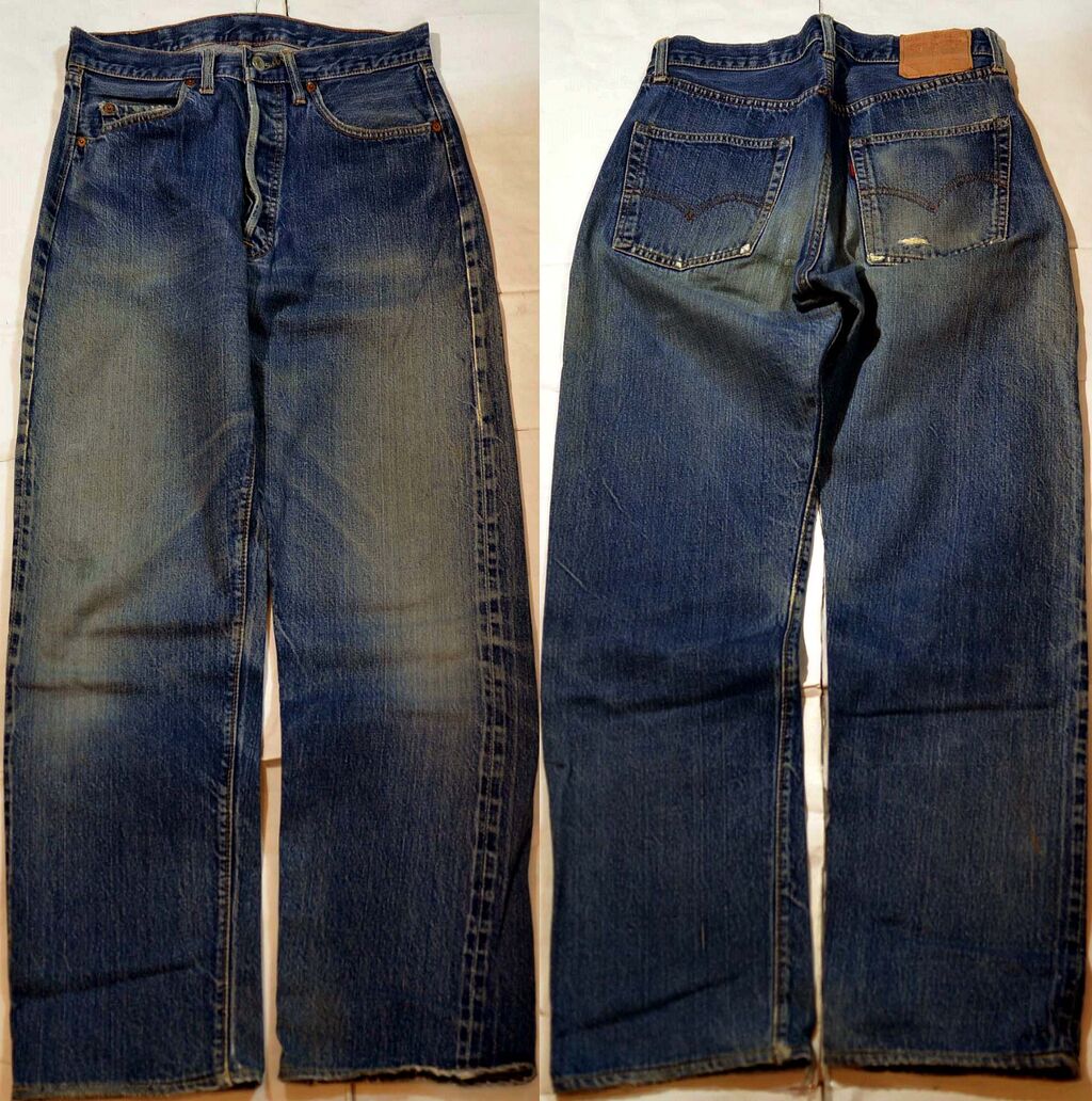 501 66前期 16ボタン イエローステッチ BIGE 激落ち 70s Levi's 