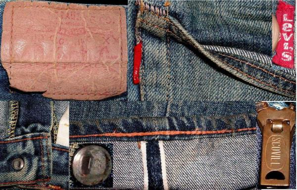 b264/リーバイス50266前期シングル☆ヴィンテージ強烈縦落ち  