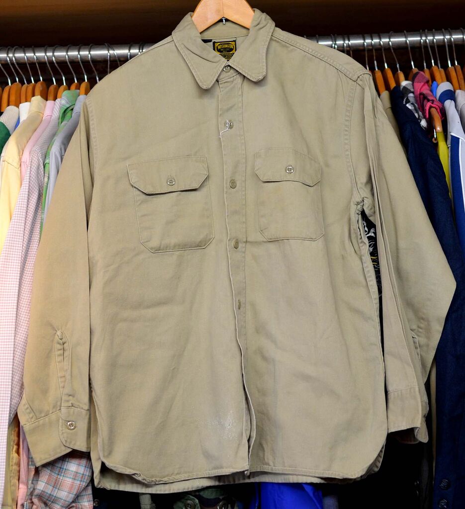 v36/Washington Dee Cee 60's Vintage ワークシャツ マチ付き 売約済み