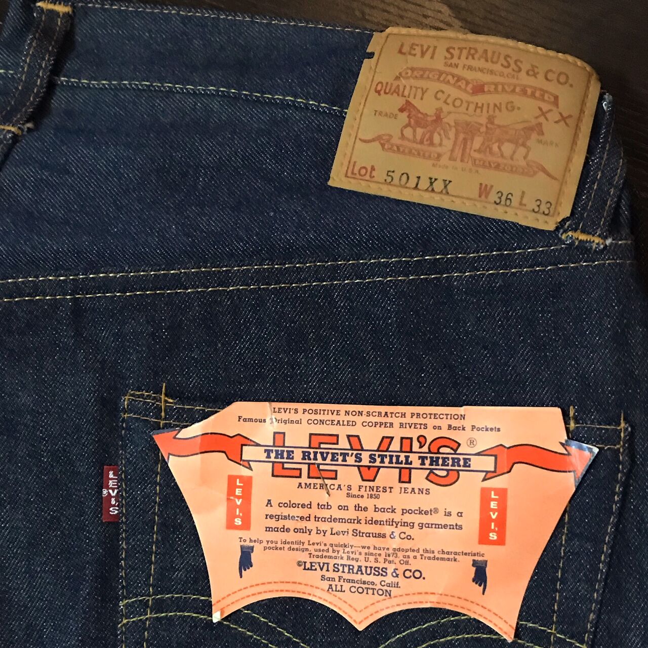 501XX 後期紙パッチ フラッシャー付き デッドストック : ジーンズ