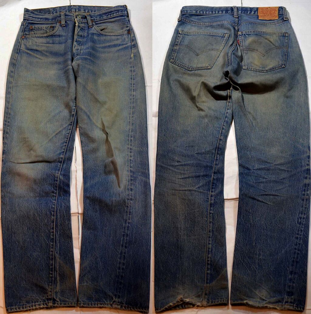 t213/LEVIS501 66後期 ヴィンテージ激ヒゲ ハチノス 色落ちスペシャル