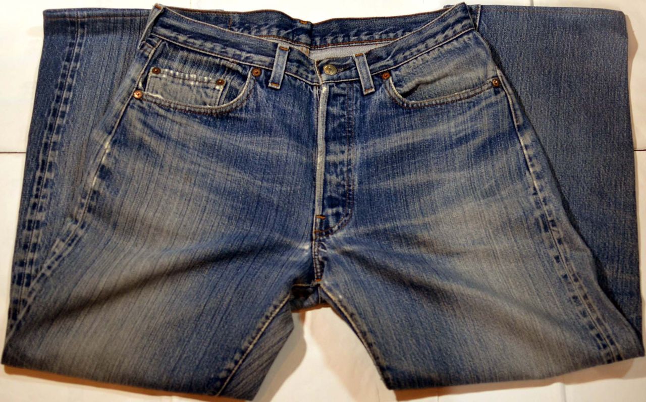 h381/LEVIS501赤耳 ヴィンテージ オリジナル 強烈縦落ち！ 激レア 