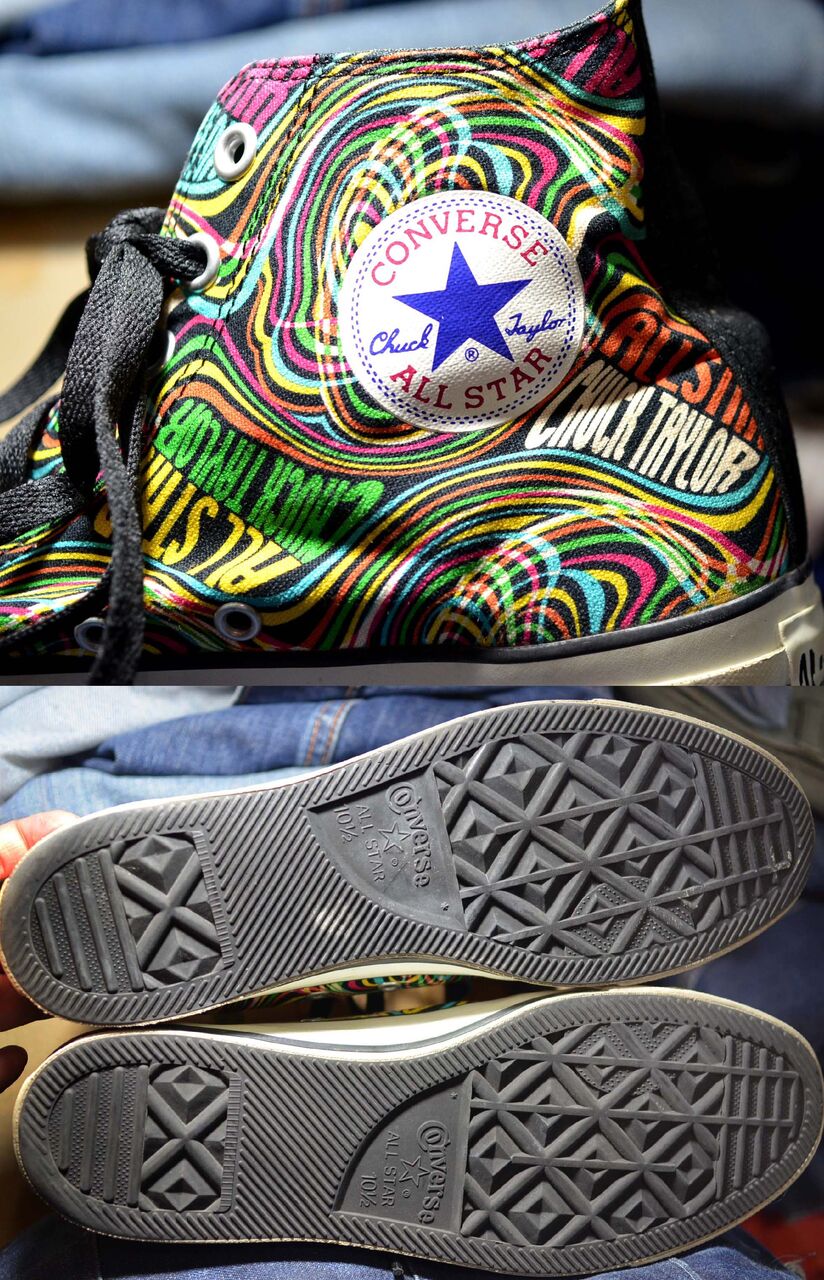 t674/コンバース オールスター サイケ柄 極美品 ☆チャックテイラー