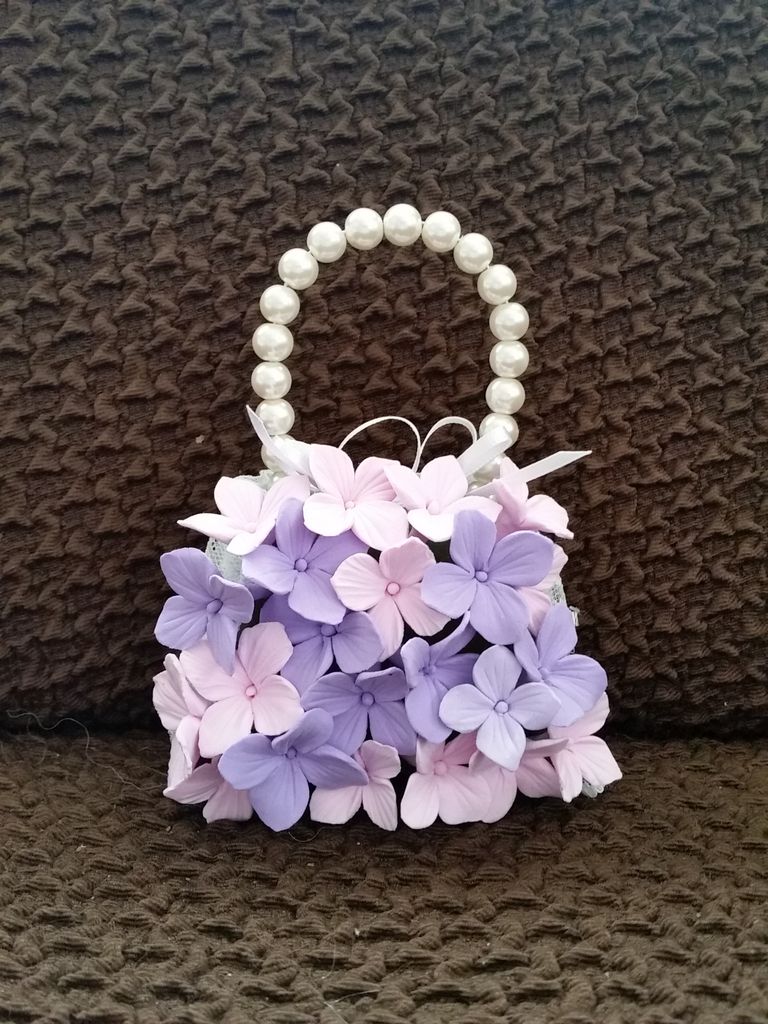 紫陽花のミニバッグ＊クラフトパーク6月講習（＾_＾）ノ : DECO