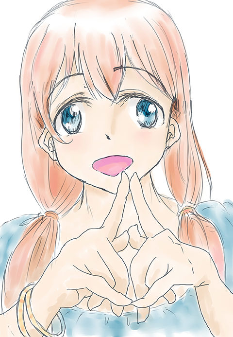 水彩塗りのお姉さん 今日は悪天候 いくま式 水彩塗りのお姉さん 今日は悪天候 いくま式