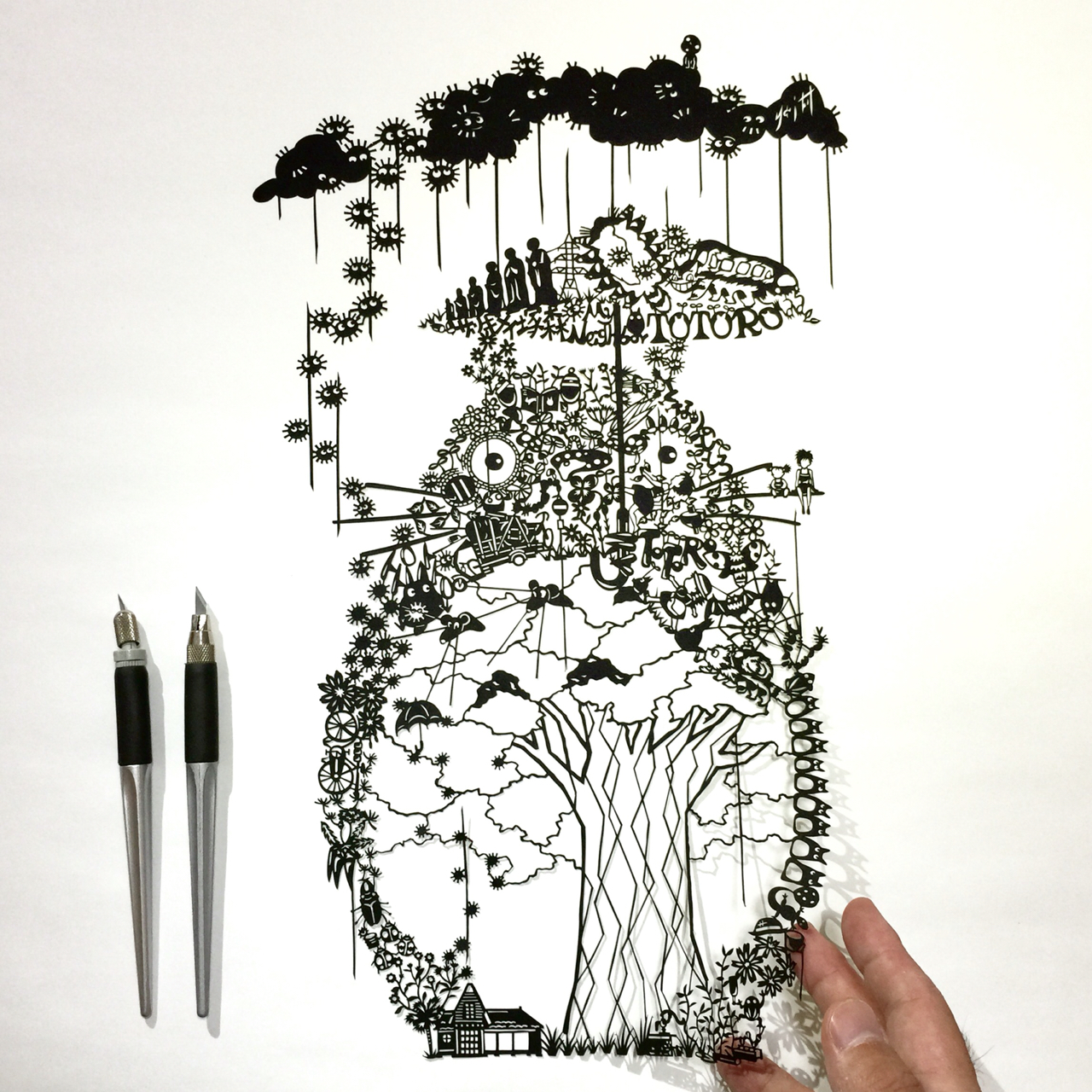 作品名 Totoro 切り絵な夜は芋焼酎 Papercut Blog