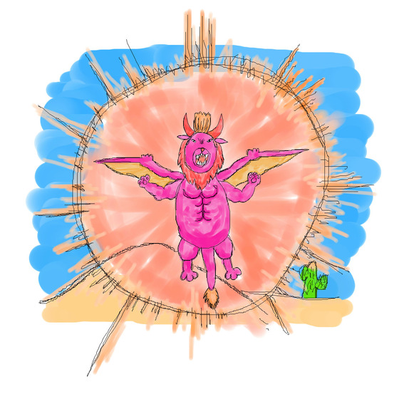 本気でテオ・テスカトル描いたから評価してくれ 	