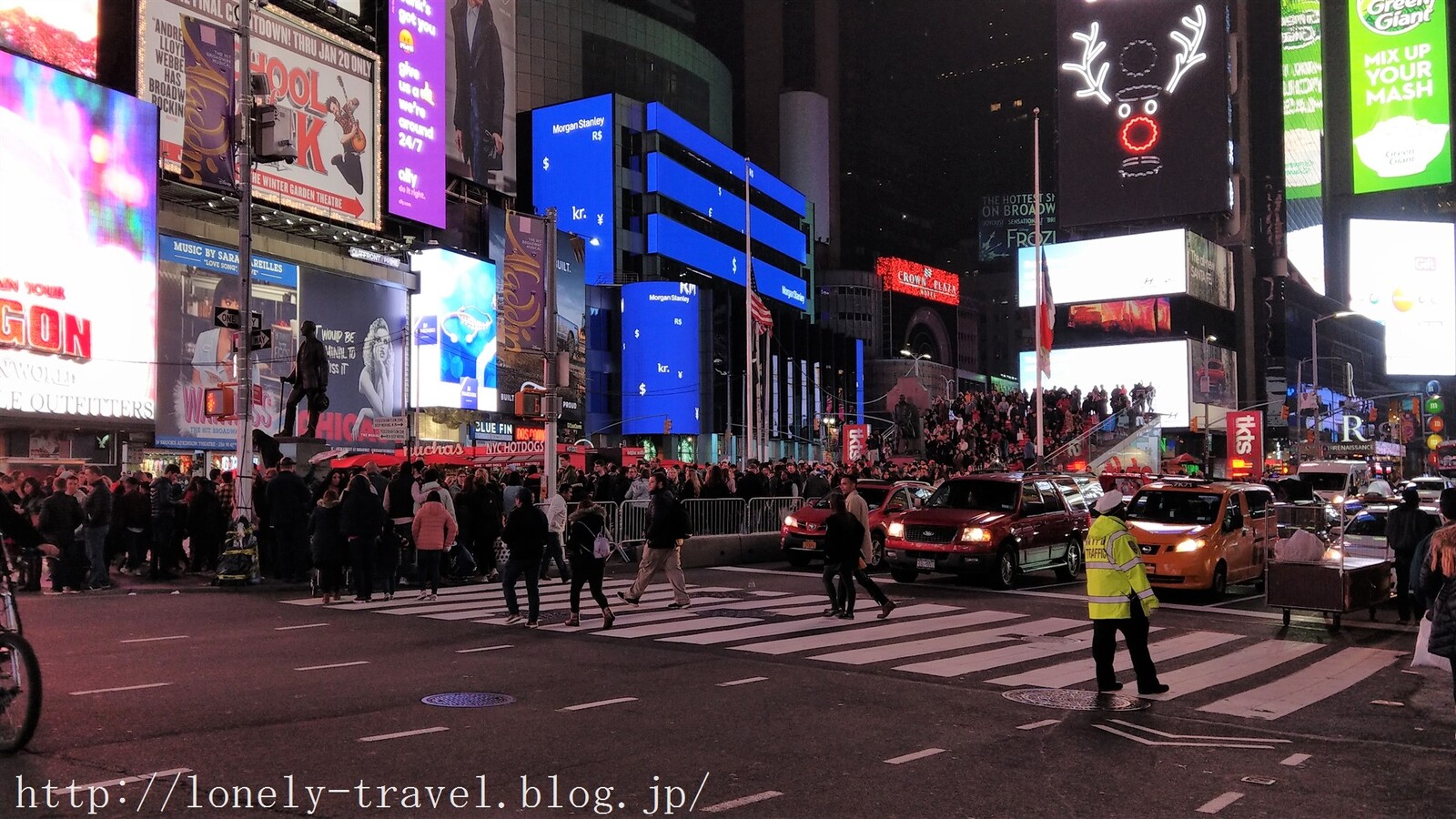 ニューヨーク旅行記10 クリスマスイルミネーションが凄いマンハッタンの夜 ロンリートラベル 海外個人旅行記
