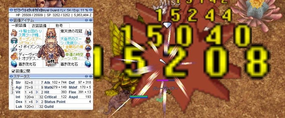Ro メインアカのクリティカル型キャラ紹介 Rg編 Ro 雑記etc Ro メインアカのクリティカル型キャラ紹介 Rg編 Ro 雑記etc