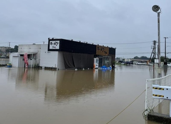 【悲報】千葉豪雨で水没したラーメン屋、また水没
