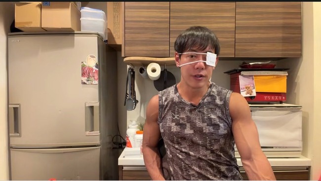 【悲報】堀大輔、1日30分睡眠を5日間やってみた結果、目の充血が隠しきれず眼帯をつけ始めるｗｗｗｗｗｗ