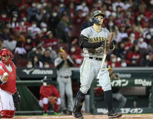 佐藤輝明(24).250 0本1打点 出塁率.500 OPS.917　四球7　三振3