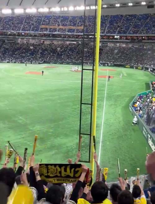 昨日のY-大山HRの時の阪神ファンによる六甲おろし大合唱