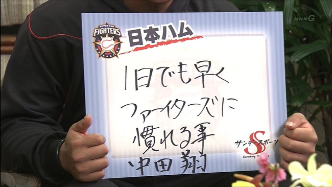 中田 綴り ファイターズ