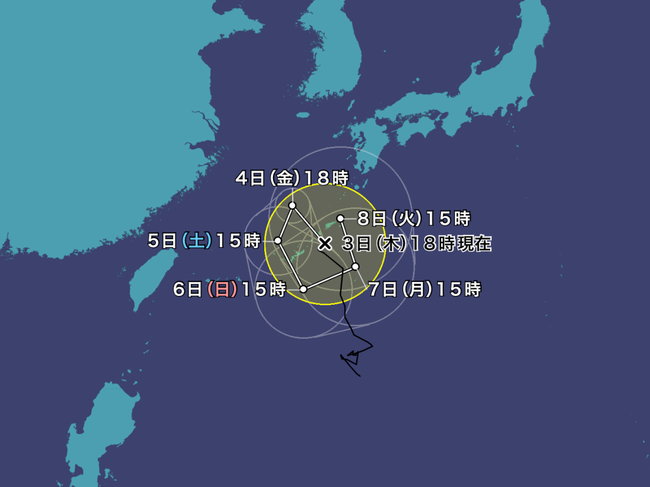 【悲報】台風24号ガチのまじで無限ループｗｗｗｗｗｗｗｗｗｗｗ