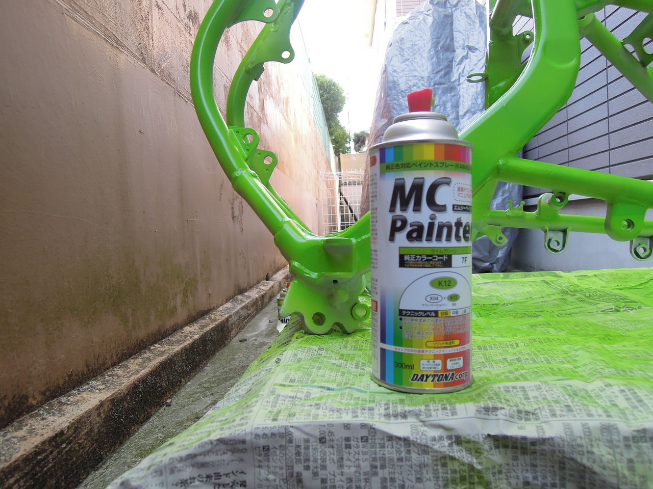 Kdx125 フレーム全塗装 ばいくメンテと旅日誌