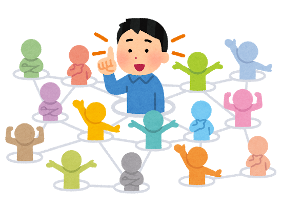 インフルエンサーのイラスト(男性)