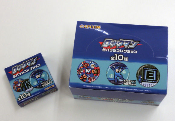 ばばんと登場ロックマングッズ4種 缶バッジ＆ロックマン ドット