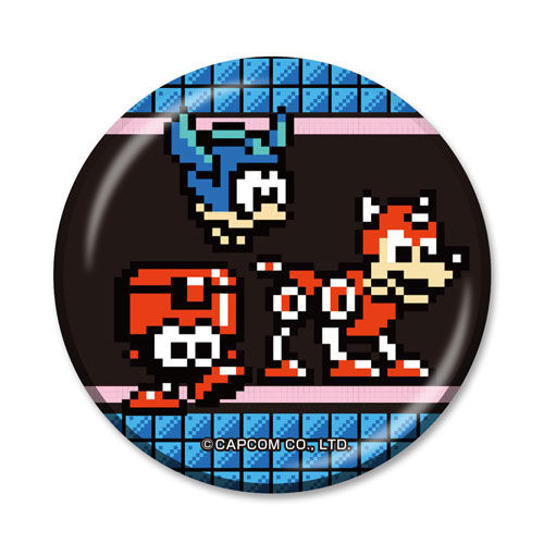 ばばんと登場ロックマングッズ4種 缶バッジ＆ロックマン ドット