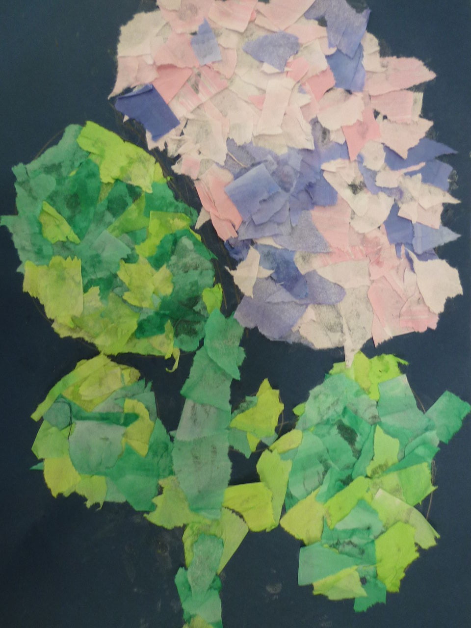 教材開発 あじさいのちぎり絵 sorablueを駆る 教材開発 あじさいのちぎり絵 sorablueを駆る