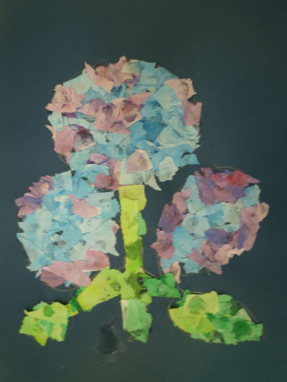 教材開発 あじさいのちぎり絵 sorablueを駆る 教材開発 あじさいのちぎり絵 sorablueを駆る