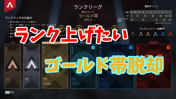 Apex ランク上げサムネ