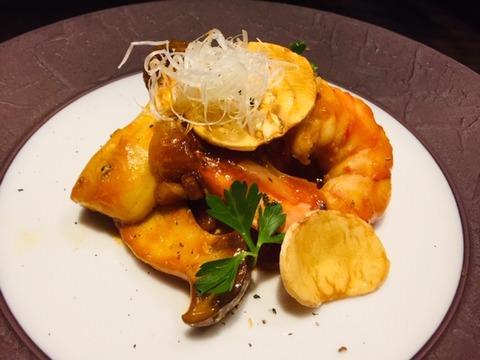 ガーリック海老チリ