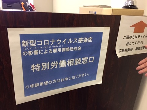 雇用調整助成金　窓口