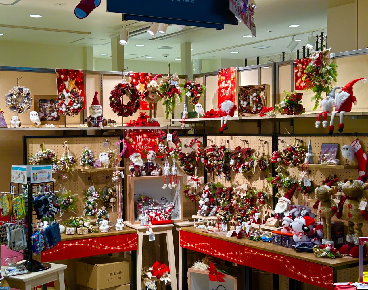 希少 くすの木 クリスマスフェア 販売台 展示 店頭ディスプレイ 昭和